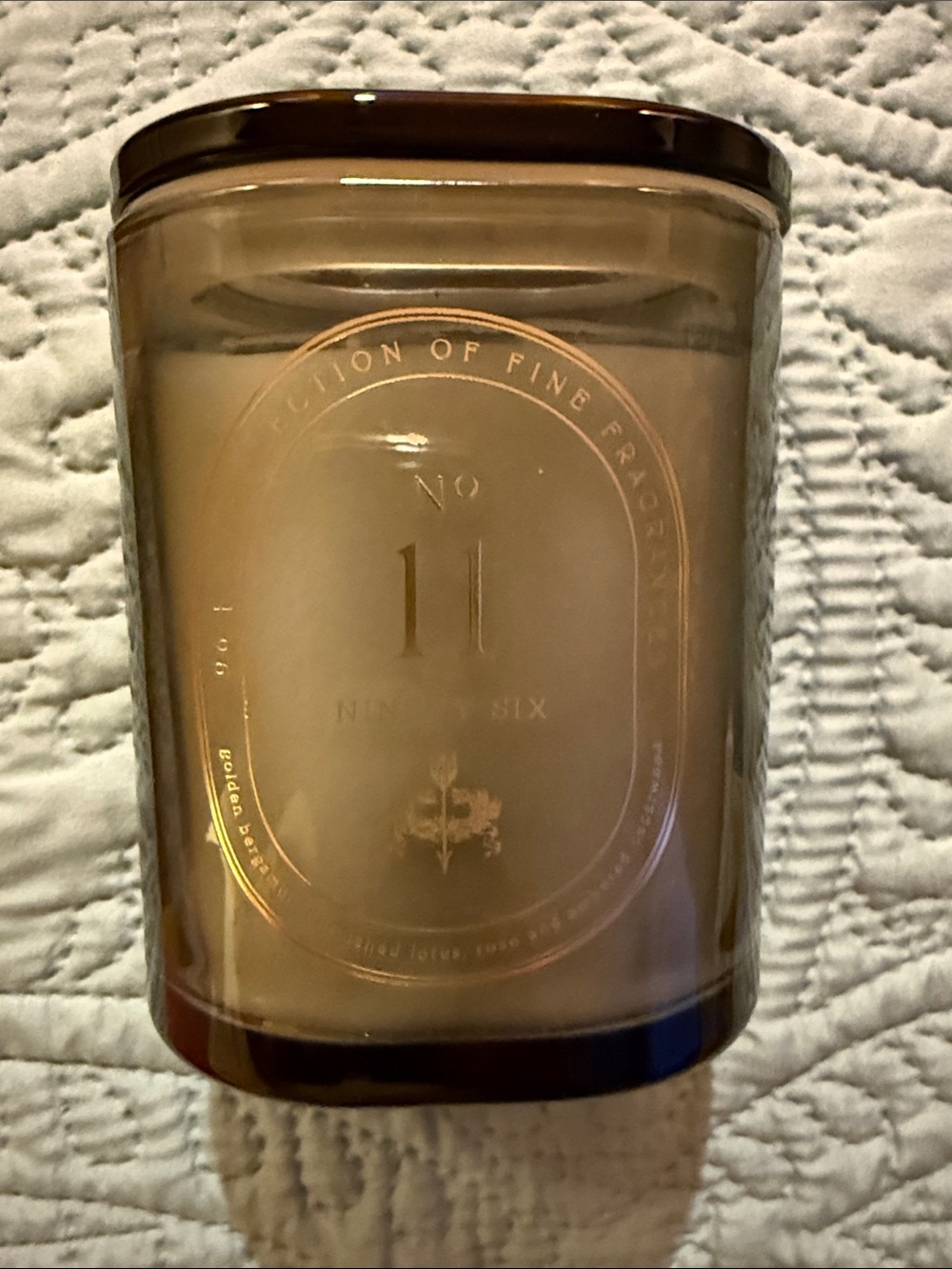 No. 11 Ninety-Six Grey Glass Decorative Candle